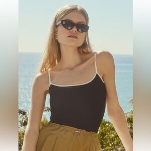 Staud Soleil Top in Black/White Size Small NWOT